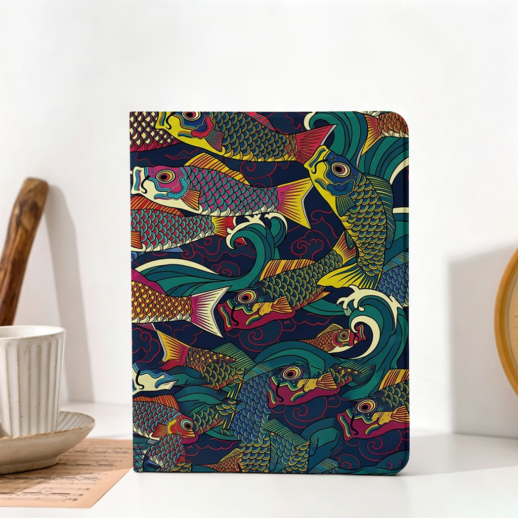 Kyoto-Lion Colorful Japanese Koinobori Nobles Tablet Protective Case