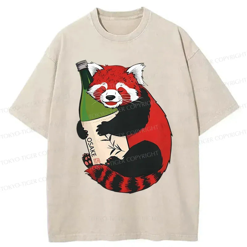 Japanese Vintage Raccoon T-Shirt for Daily Wear