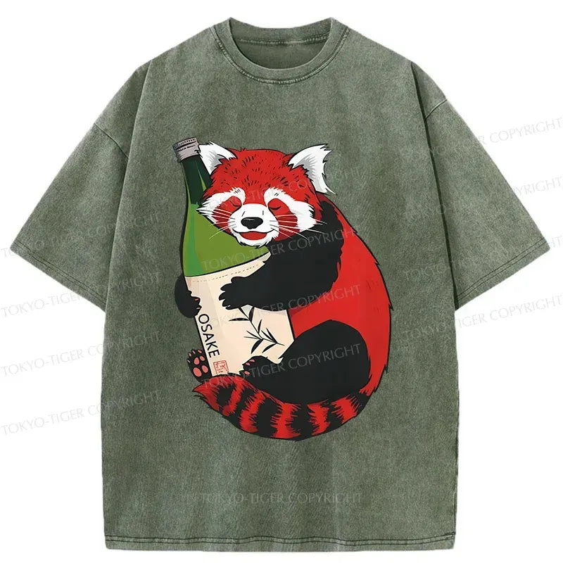 Japanese Vintage Raccoon T-Shirt for Daily Wear