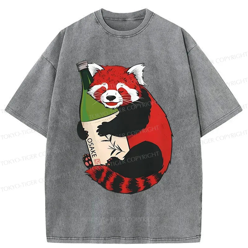Japanese Vintage Raccoon T-Shirt for Daily Wear