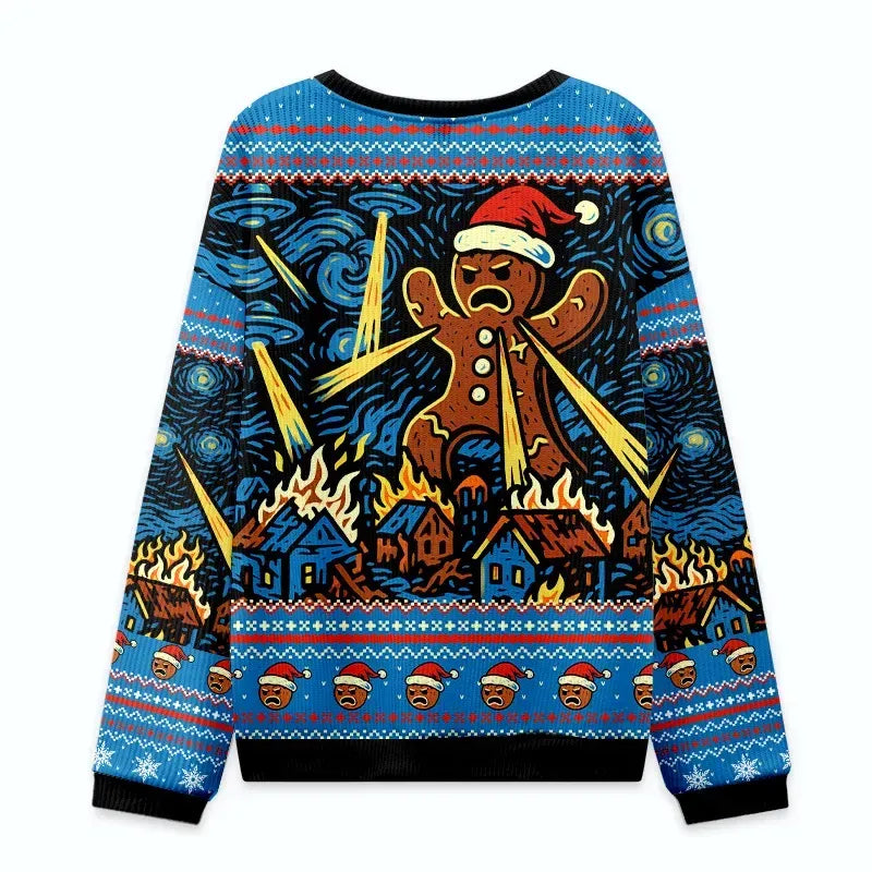 Kyoto Lion Gingerbread Man Christmas Sweatshirt for Men