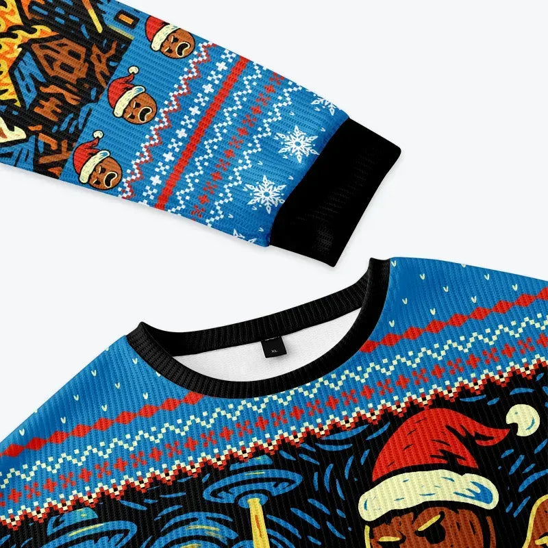 Kyoto-Lion Gingerbread Man Causes Disruption Christmas Ugly Sweatshirt