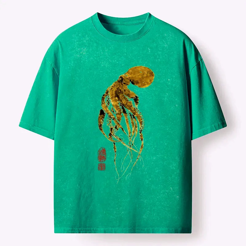 Japanese Octopus T-Shirt for Summer