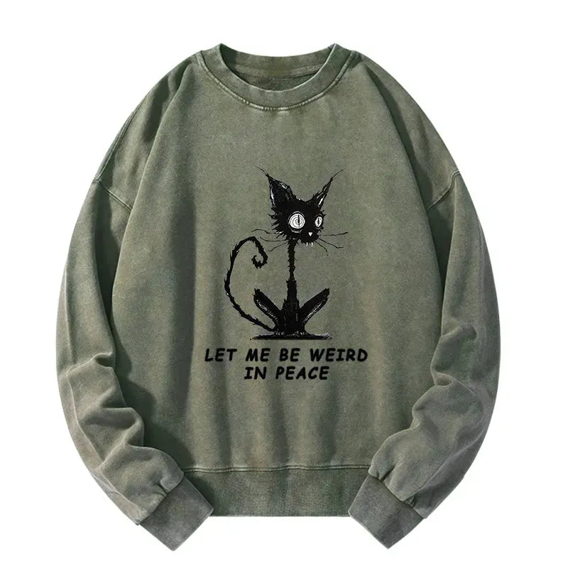 Trendy Japanese Cat Sweatshirt for Men