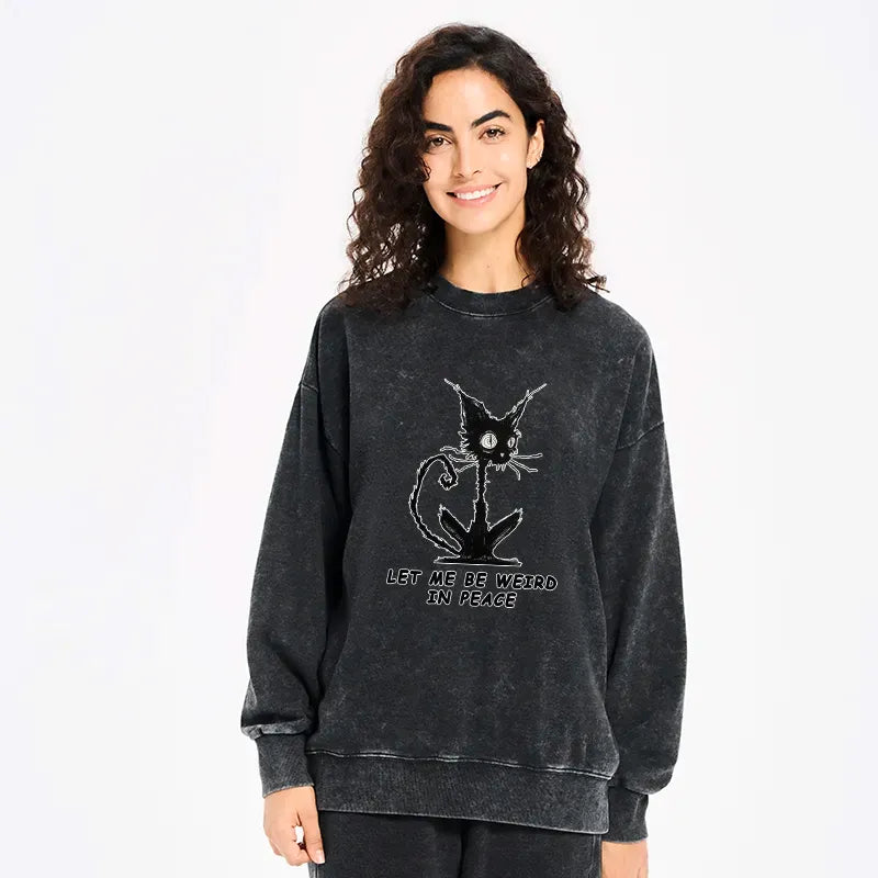 Trendy Japanese Cat Sweatshirt for Men