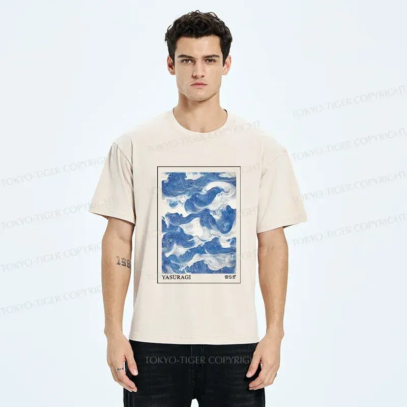 japanese retro wave washed t-shirt