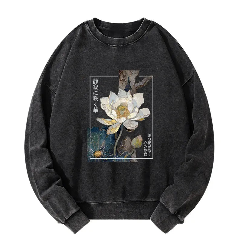 Japanese Washed Sweatshirt for Spring