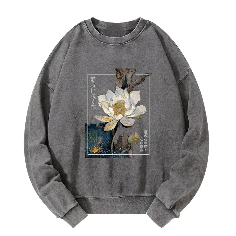 Japanese Washed Sweatshirt for Spring