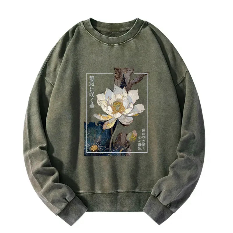 Japanese Washed Sweatshirt for Spring