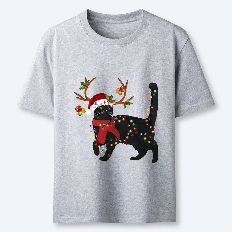 Kyoto-Lion Christmas Black Cat Classic T-Shirt