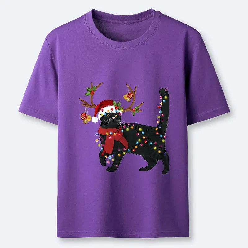 Kyoto-Lion Christmas Black Cat Classic T-Shirt