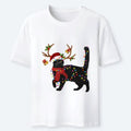 Japanese Black Cat T-Shirt for Christmas