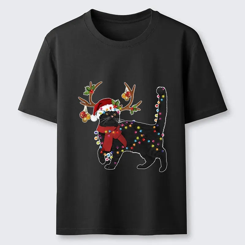 Kyoto-Lion Christmas Black Cat Classic T-Shirt