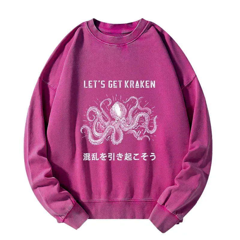 Kyoto-Lion Funny Octopus£ºLet¡¯s Get Kraken Washed Sweatshirt