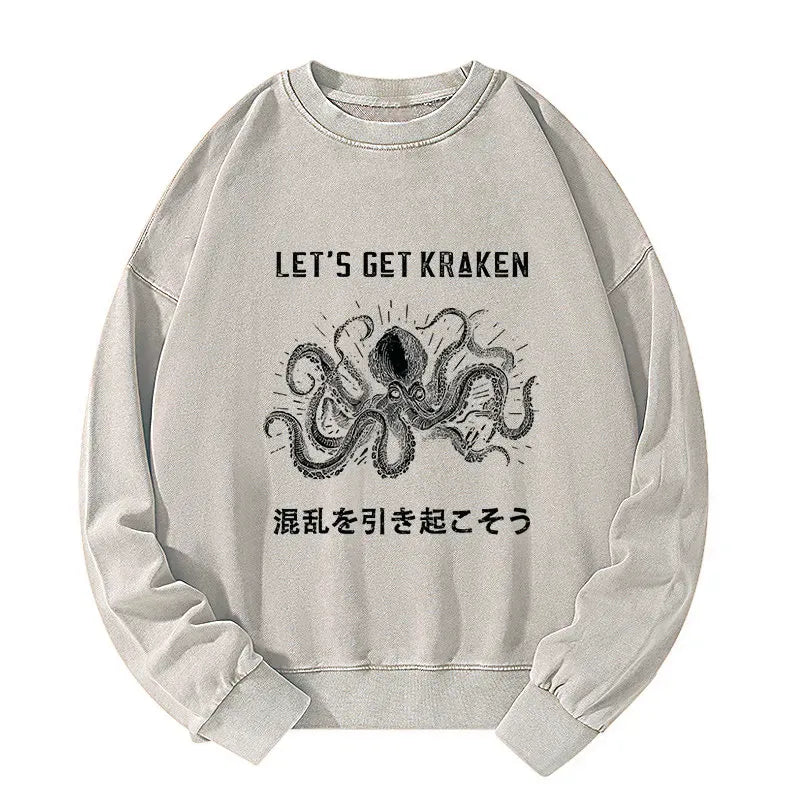 Kyoto-Lion Funny Octopus£ºLet¡¯s Get Kraken Washed Sweatshirt