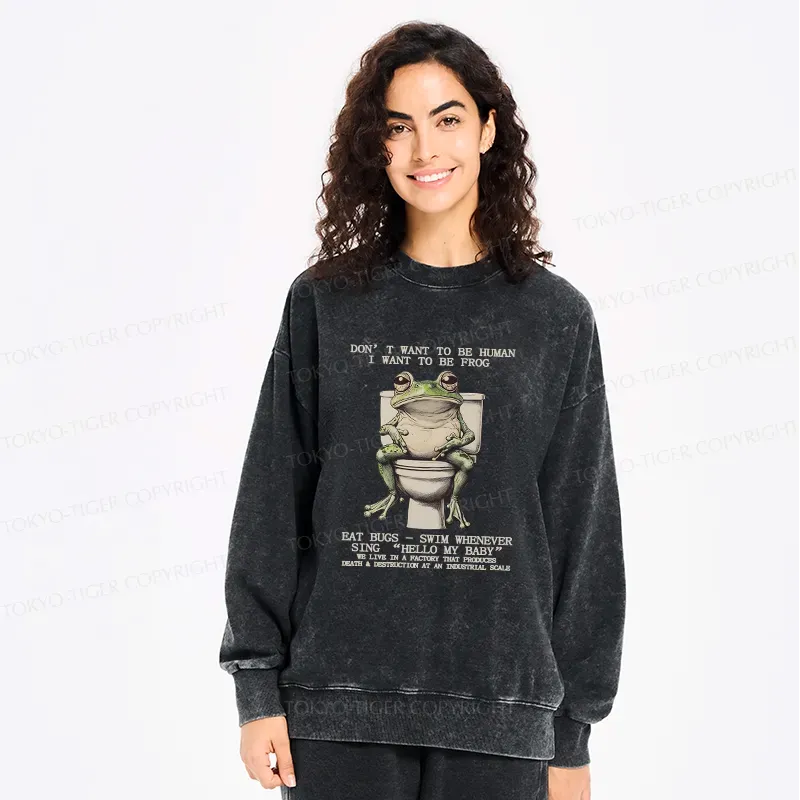 Funny unisex frog sweatshirt on sale