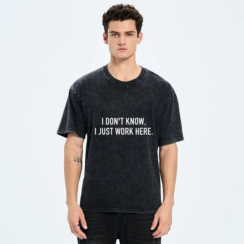 Kyoto-Lion Work Life Mood Washed T-Shirt