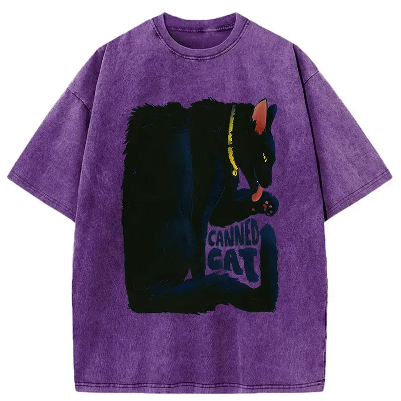Japanese Vintage Cat T-Shirt for Streetwear