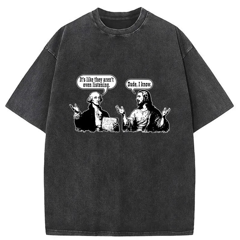 Kyoto-Lion Pretending To Be Deaf And Dumb Washed T-Shirt