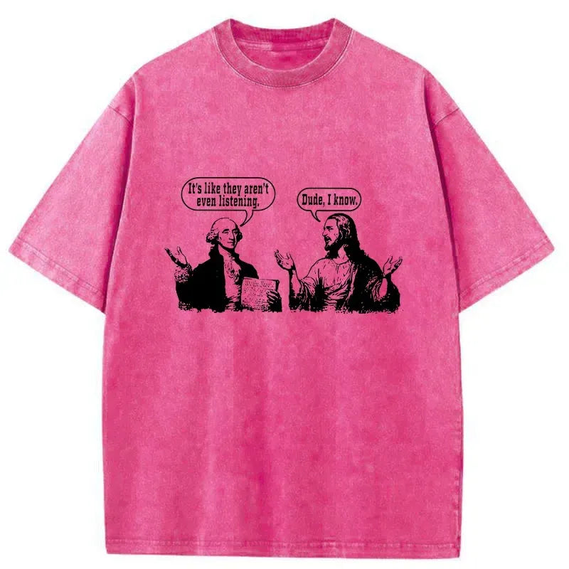Kyoto-Lion Pretending To Be Deaf And Dumb Washed T-Shirt
