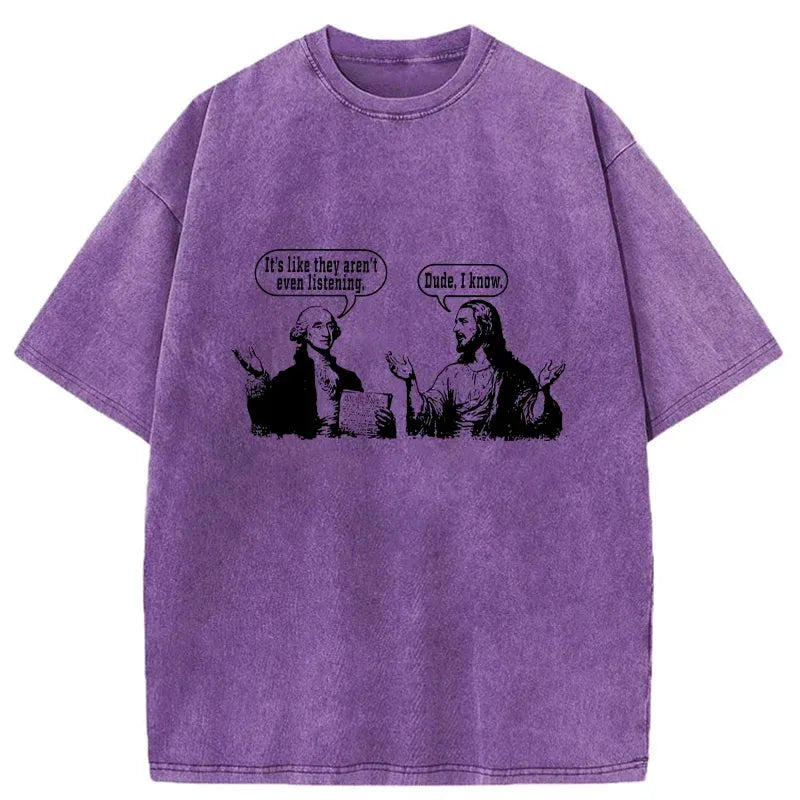 Washed Kyoto lion tee for daily wear