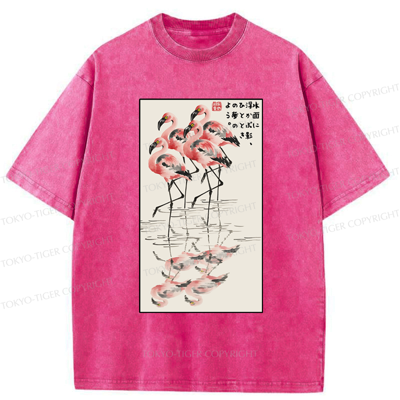 Flamingo Ukiyo-e Tee for Streetwear