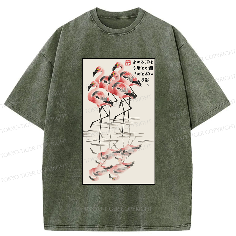 Washed Cotton T-Shirt for Summer Vacation