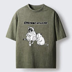 Washed raccoon possum t-shirt for summer