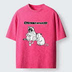 Washed raccoon possum t-shirt for summer