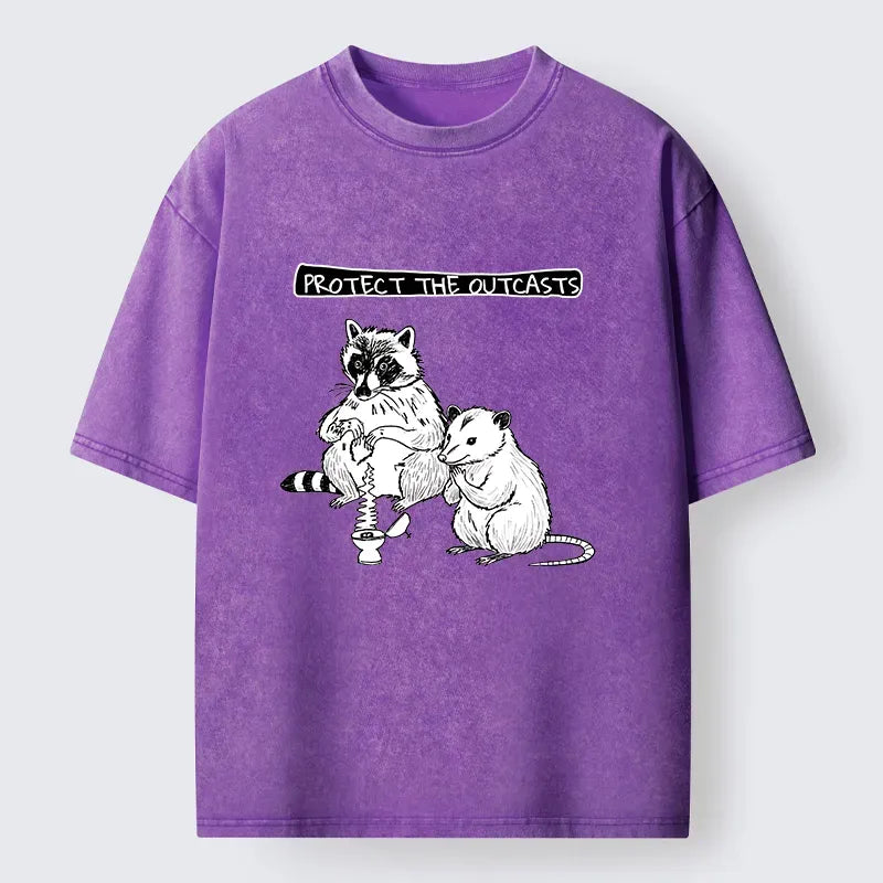 Kyoto-Lion Prayer Of Raccoon And Possum Washed T-Shirt