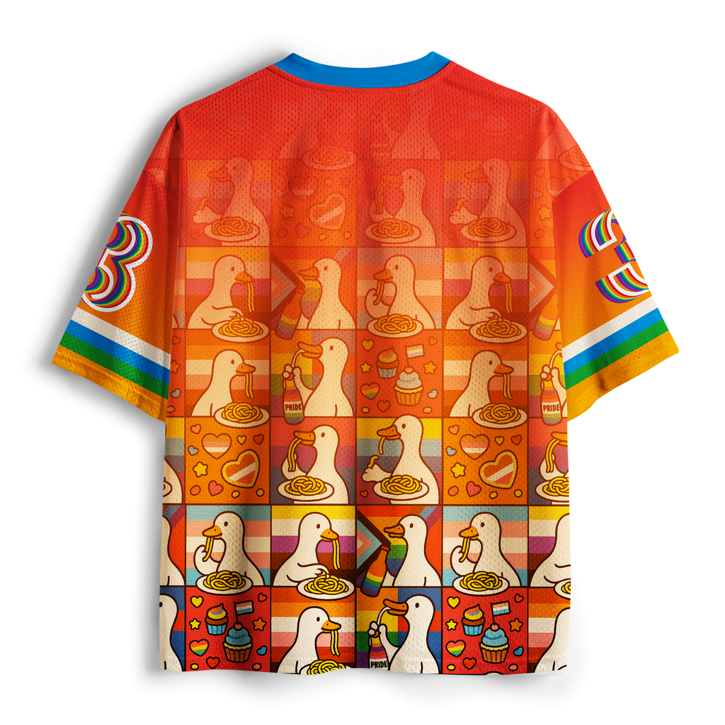 Kyoto-Lion 'Quack & Noodle' Vibrant Pride Mesh Jersey