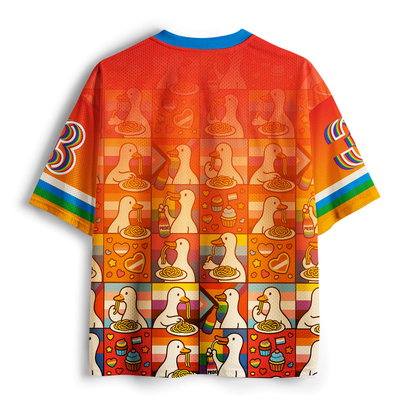 Kyoto-Lion 'Quack & Noodle' Vibrant Pride Mesh Jersey