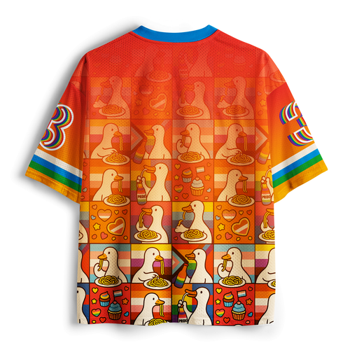 Kyoto-Lion 'Quack & Noodle' Vibrant Pride Mesh Jersey