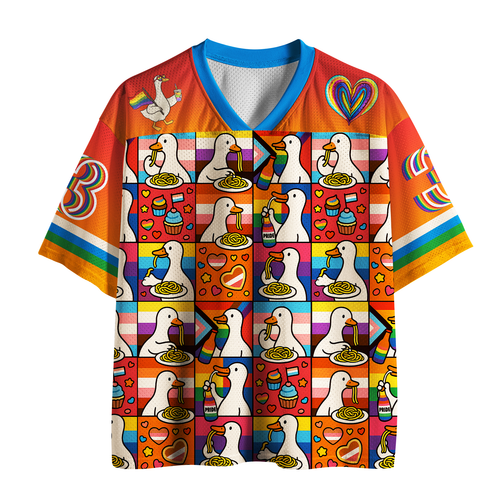 Kyoto-Lion 'Quack & Noodle' Vibrant Pride Mesh Jersey