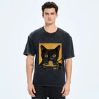 Japanese cat eating ramen t-shirt