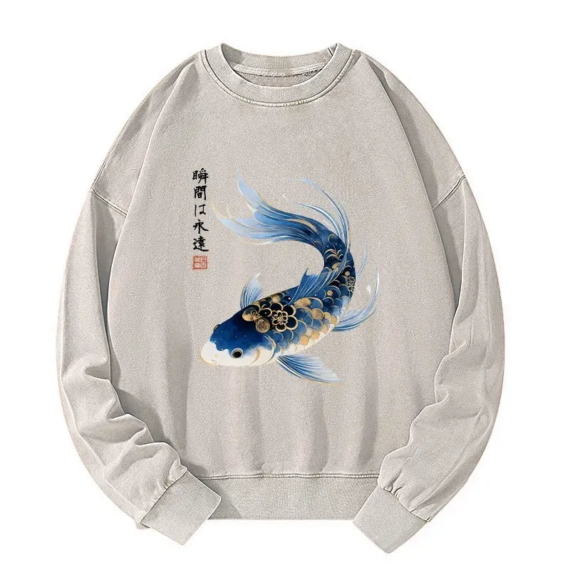 Japanese Koi Fish Art Sweatshirt