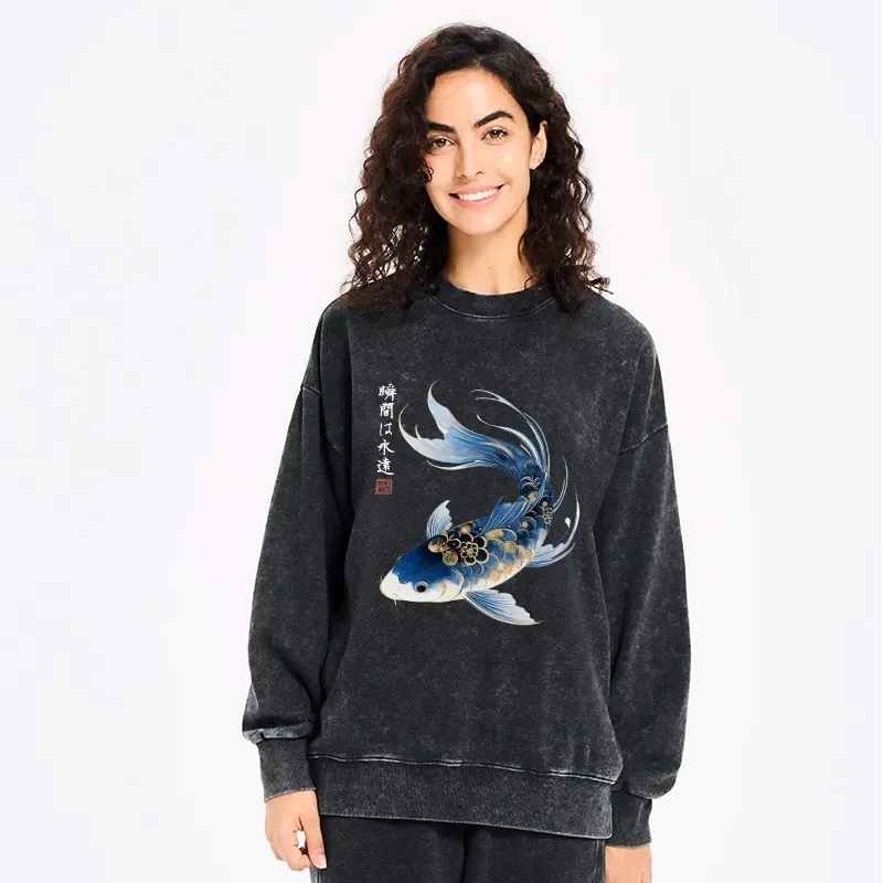 Japanese Koi Fish Art Sweatshirt