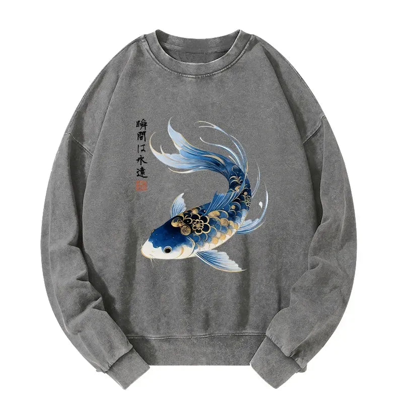 Watercolor Koi Sweatshirt for Women