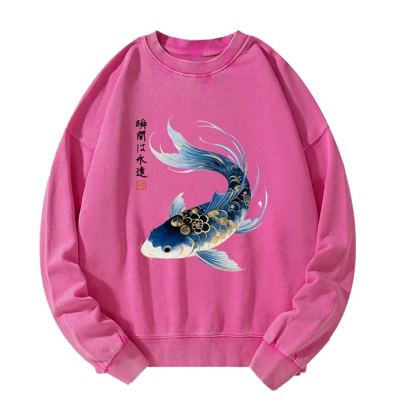 Watercolor Koi Sweatshirt for Women