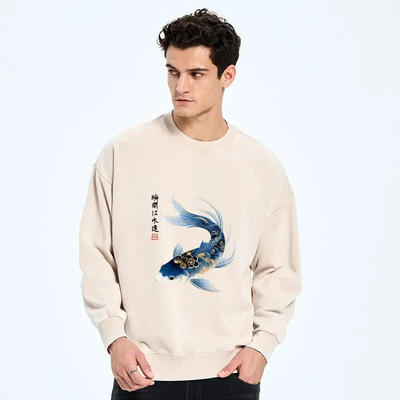 Watercolor Koi Sweatshirt for Women