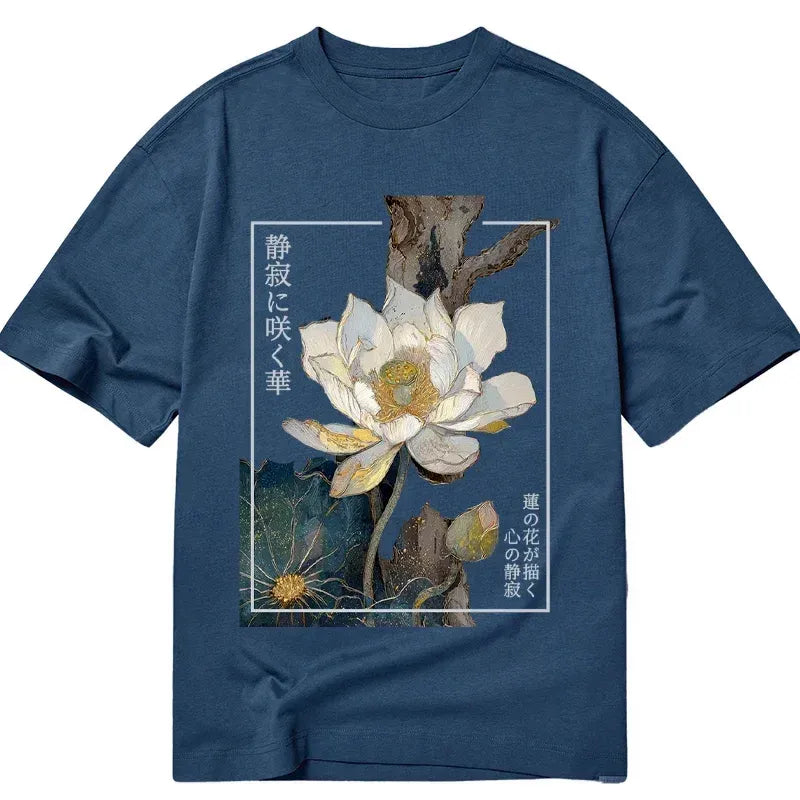 Kyoto Lion Blooming Lotus Unisex T-Shirt