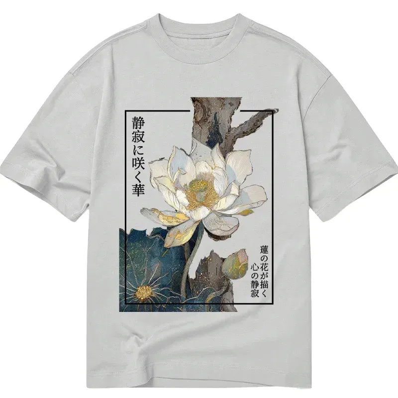 Kyoto Lion Blooming Lotus Unisex T-Shirt