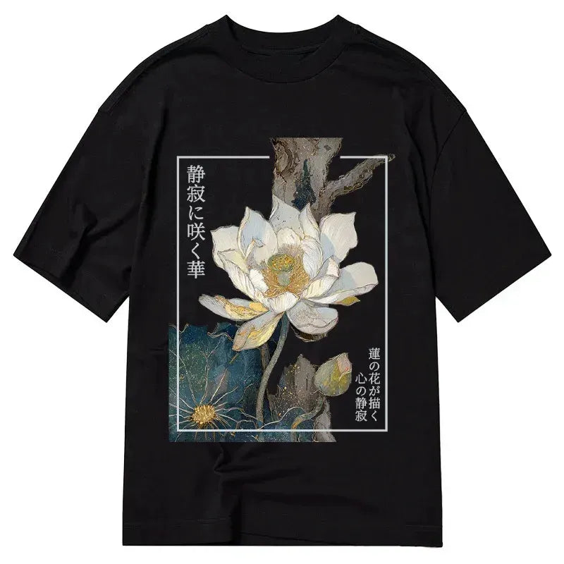 Kyoto Lion Blooming Lotus Unisex T-Shirt