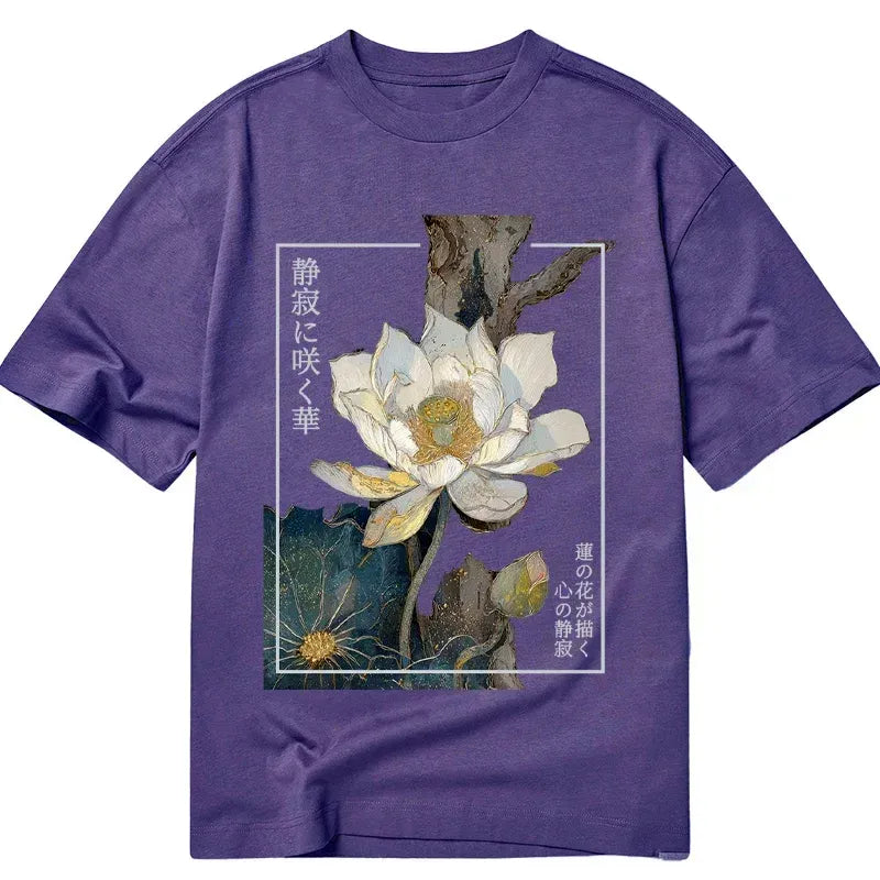 Kyoto-Lion Blooming Lotus Japan Classic T-Shirt