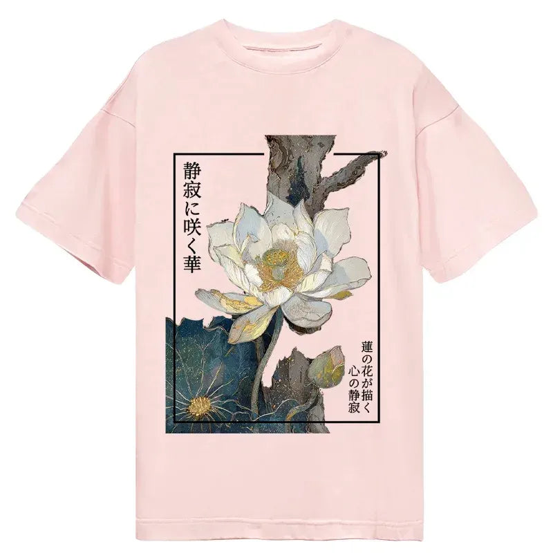Kyoto Lion Blooming Lotus Unisex T-Shirt