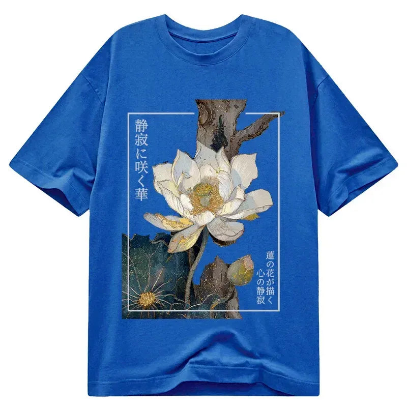 Kyoto Lion Blooming Lotus Unisex T-Shirt