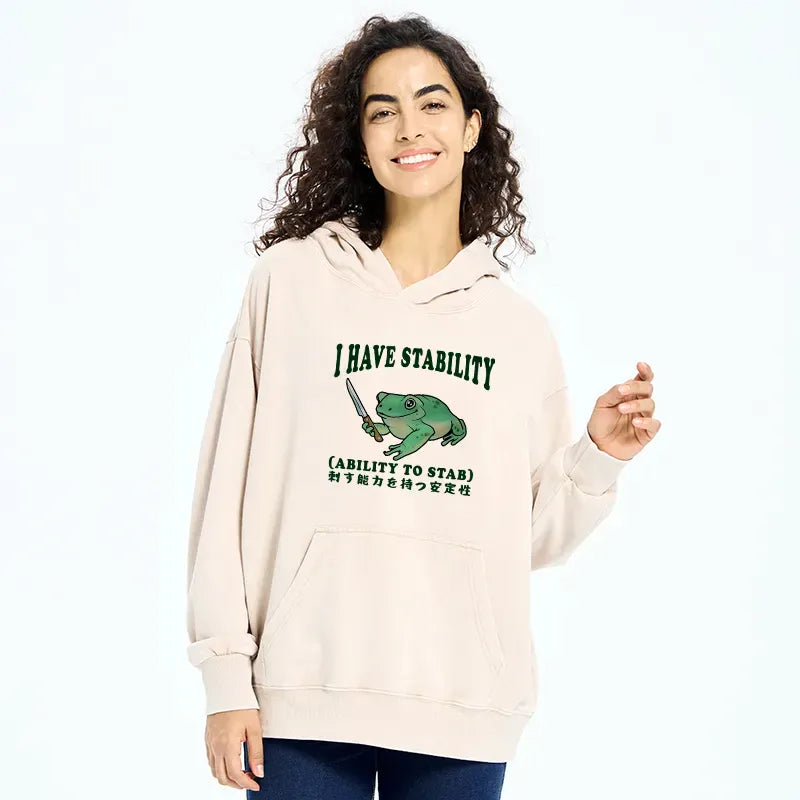 Kyoto-Lion Mentally Stable Assassin Frog Washed Hoodie