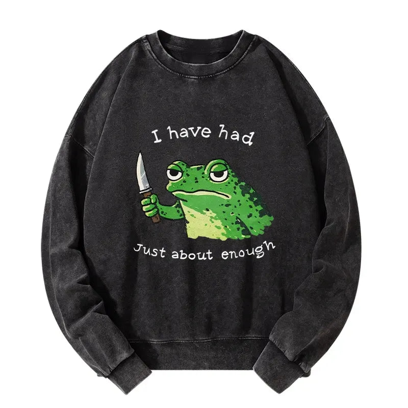 Kyoto-Lion Impatient Frog Washed Sweatshirt
