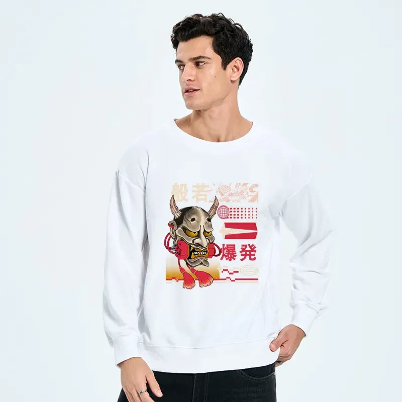 Kyoto-Lion Hannya Mask Japanese Sweatshirt
