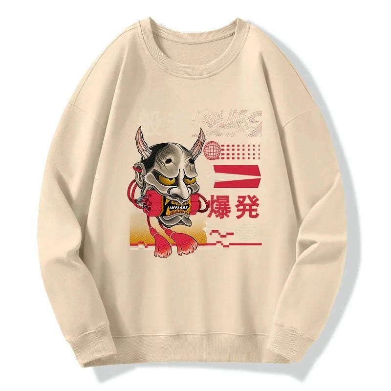 Kyoto-Lion Hannya Mask Japanese Sweatshirt